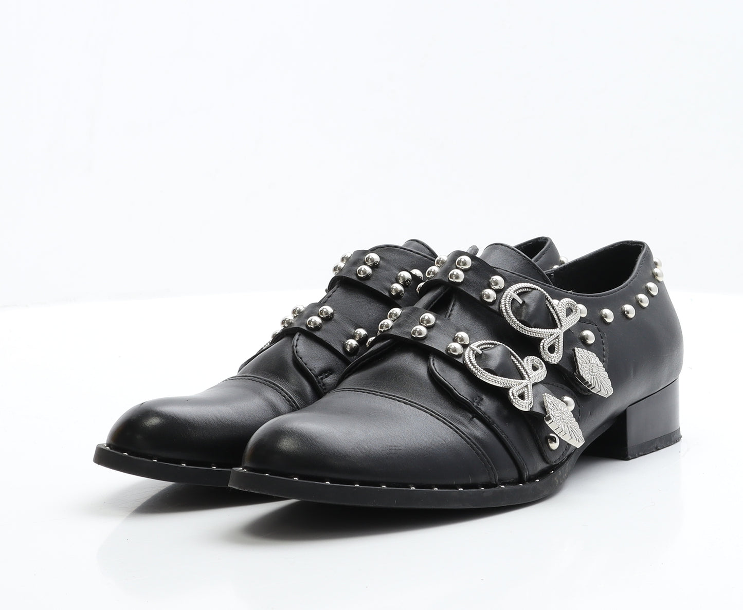 La Bottine Souriante Womens Black Faux Leather Loafer Flat UK 5 EUR 38