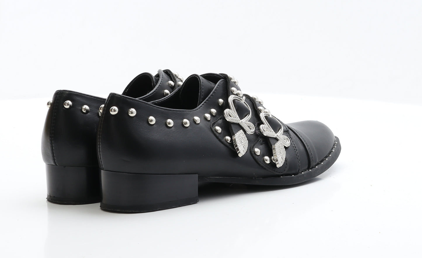La Bottine Souriante Womens Black Faux Leather Loafer Flat UK 5 EUR 38
