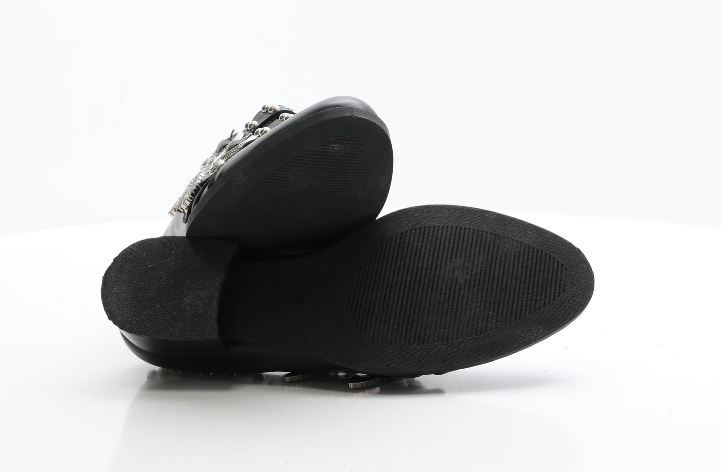 La Bottine Souriante Womens Black Faux Leather Loafer Flat UK 5 EUR 38