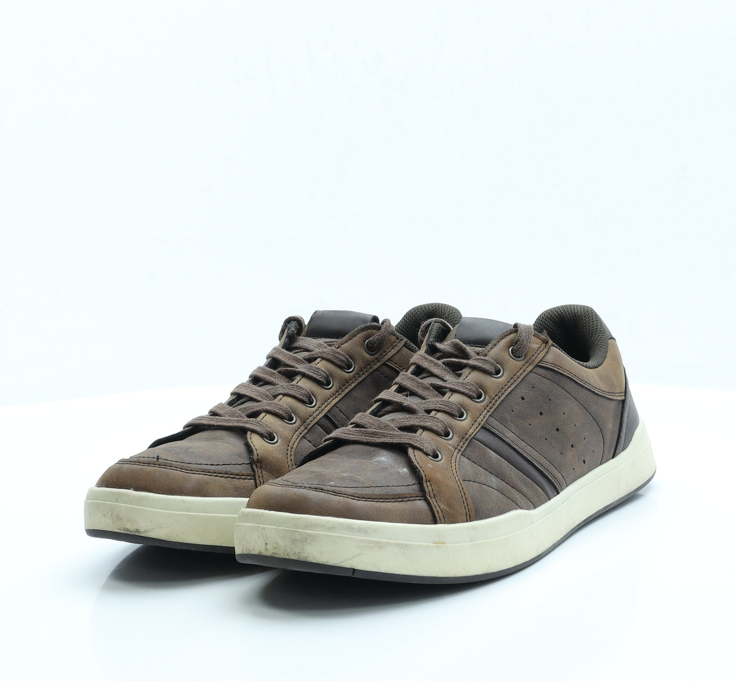 F&F Mens Brown Polyester Trainer UK 9 EUR 43