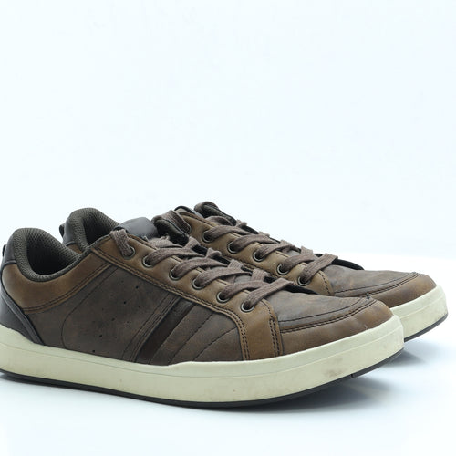 F&F Mens Brown Polyester Trainer UK 9 EUR 43