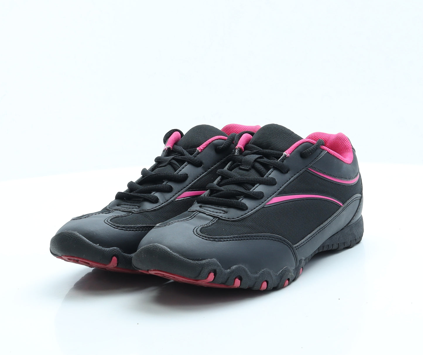 F&F Womens Black Polyester Trainer UK 4 EUR 36