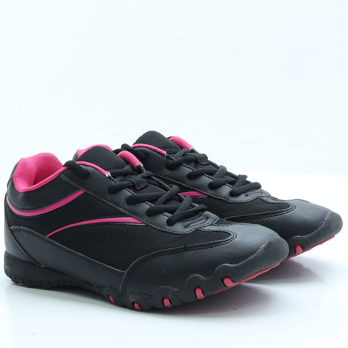 F&F Womens Black Polyester Trainer UK 4 EUR 36