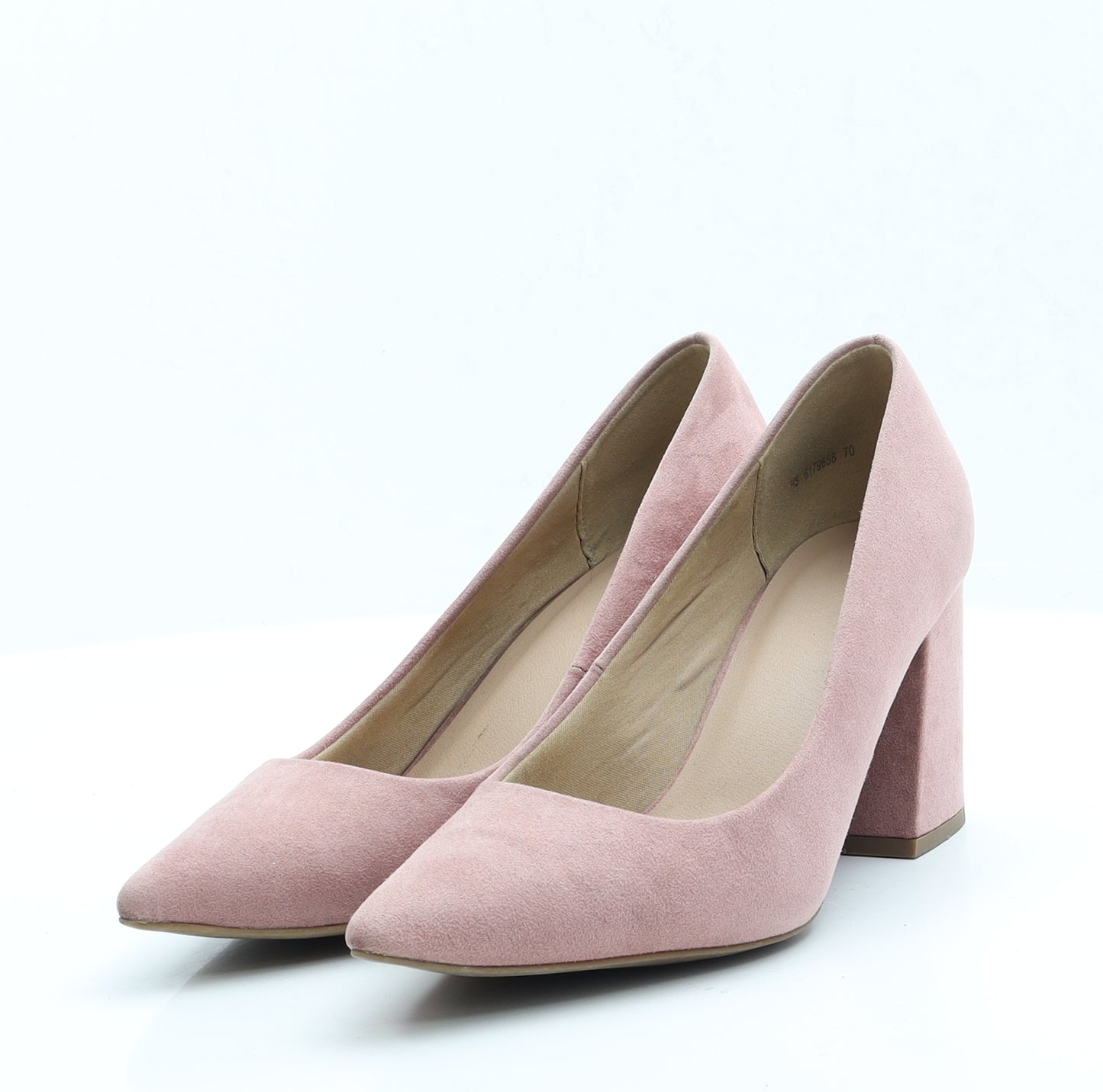 New Look Womens Pink Faux Suede Court Heel UK 7 EUR 40