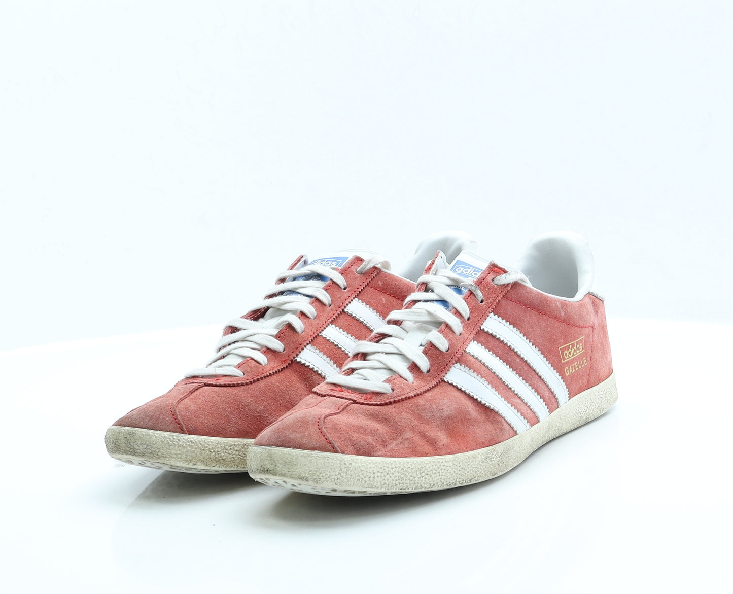 adidas Mens Red Faux Suede Trainer UK 10