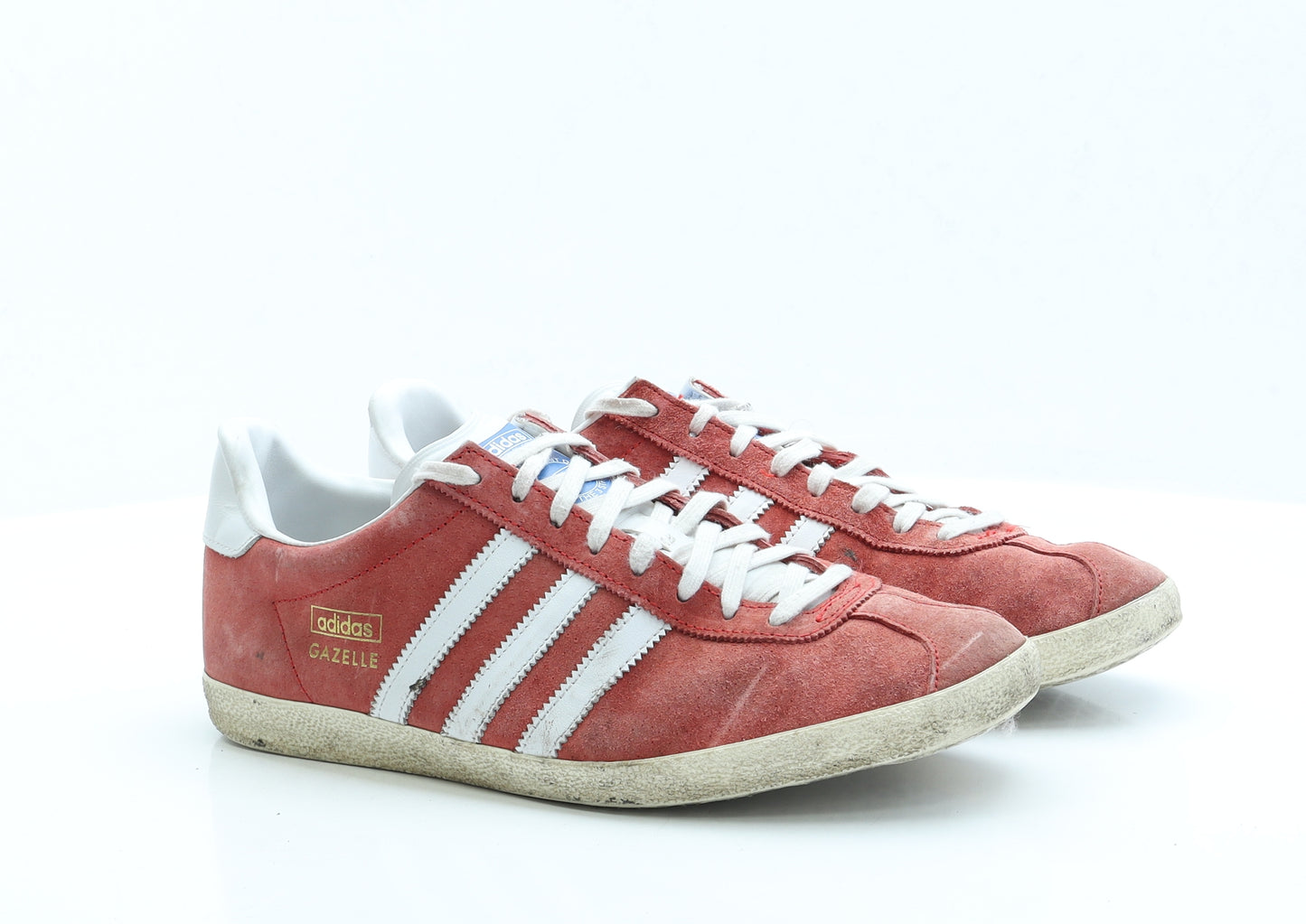 adidas Mens Red Faux Suede Trainer UK 10