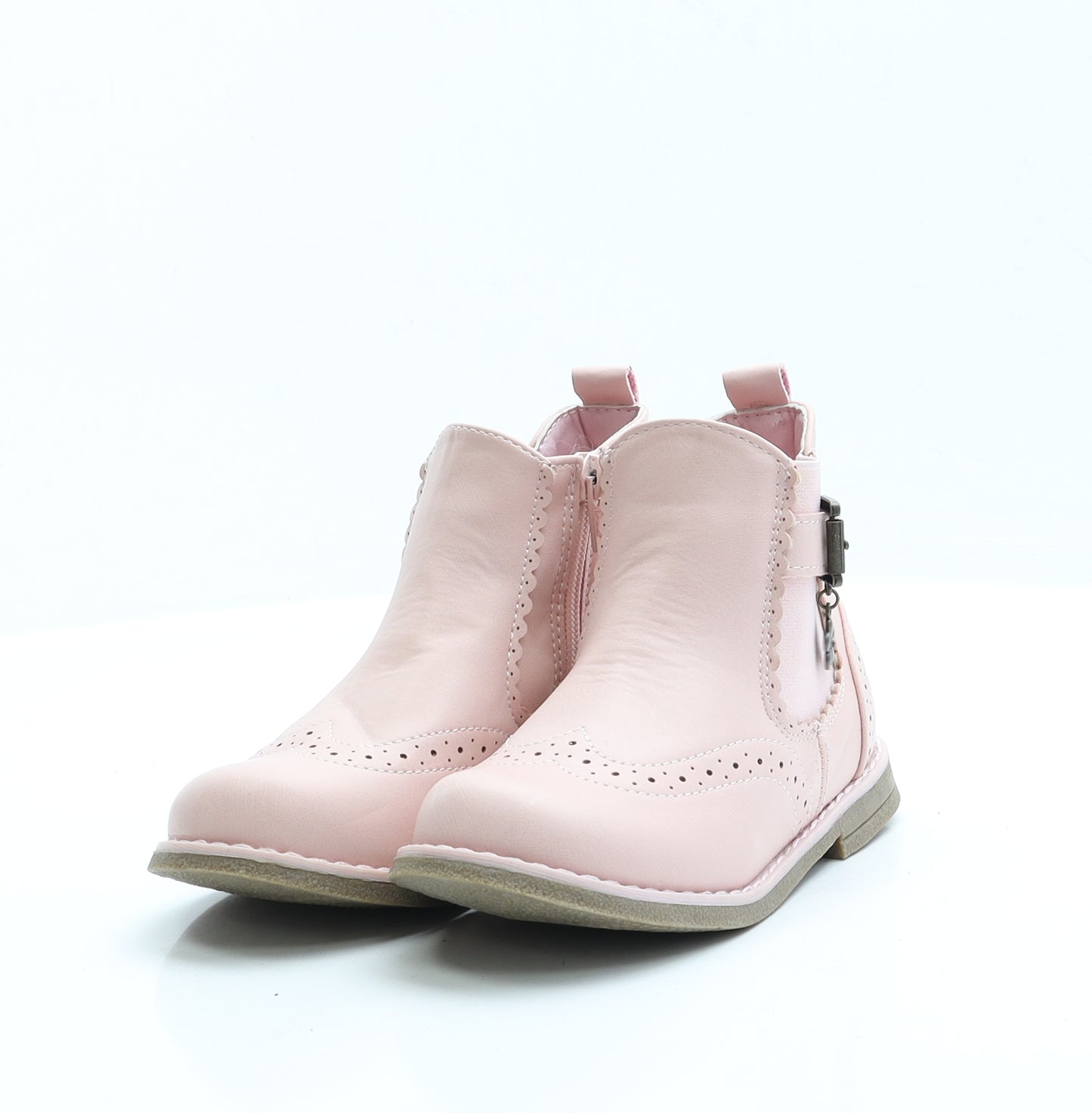 Boot Collection Girls Girls Pink Faux Leather Chelsea Boot UK 9