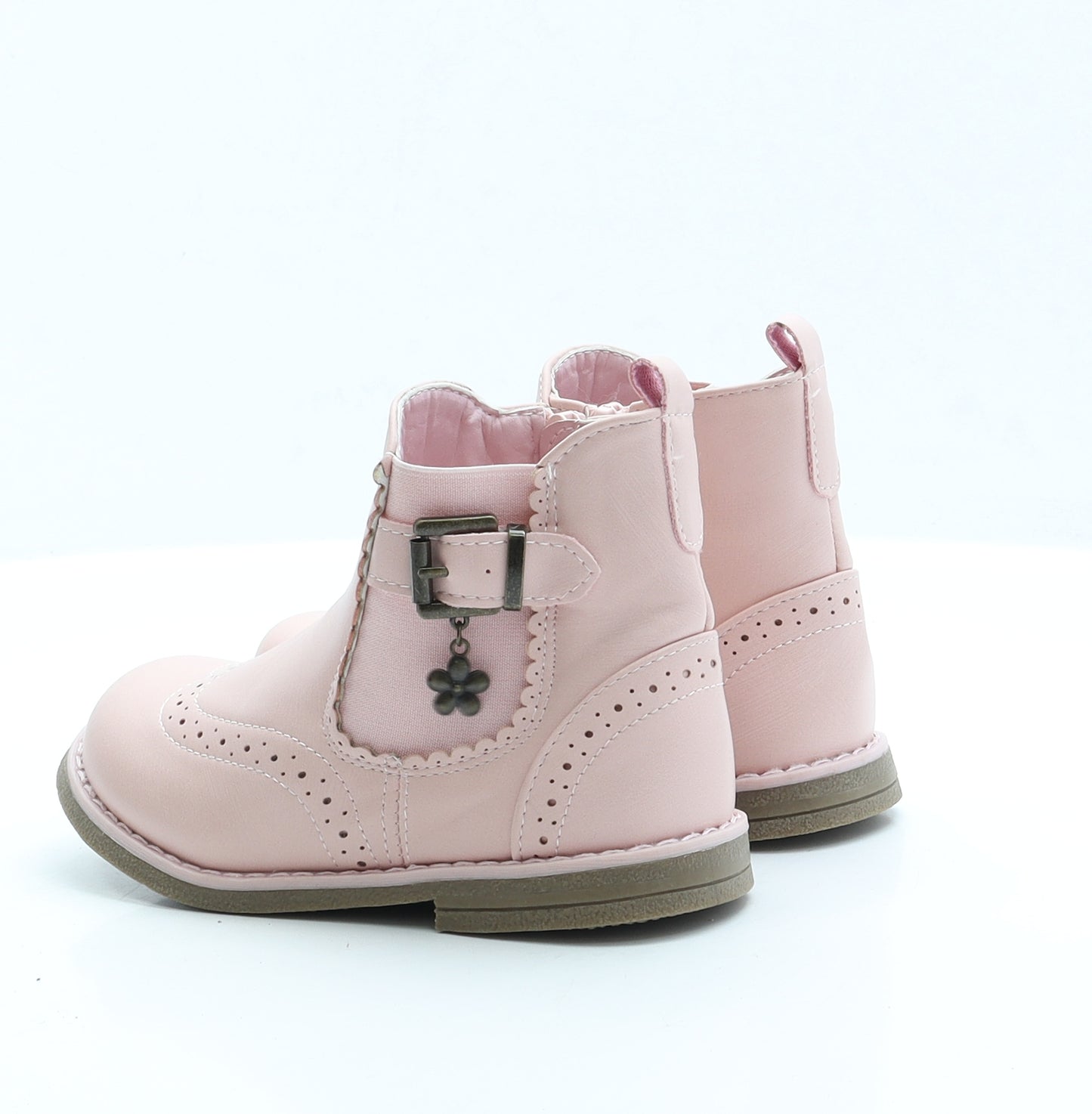 Boot Collection Girls Girls Pink Faux Leather Chelsea Boot UK 9