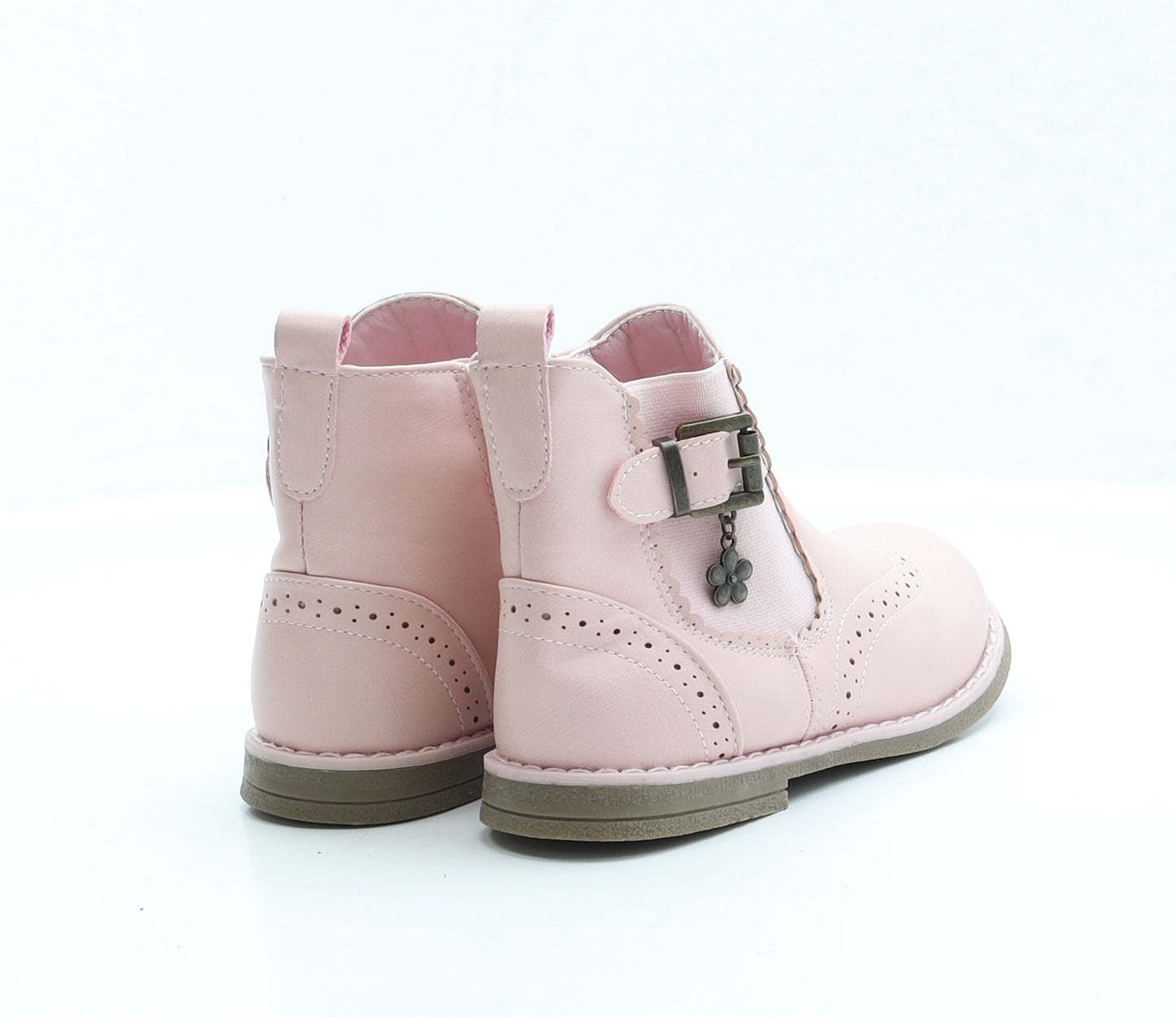 Boot Collection Girls Girls Pink Faux Leather Chelsea Boot UK 9