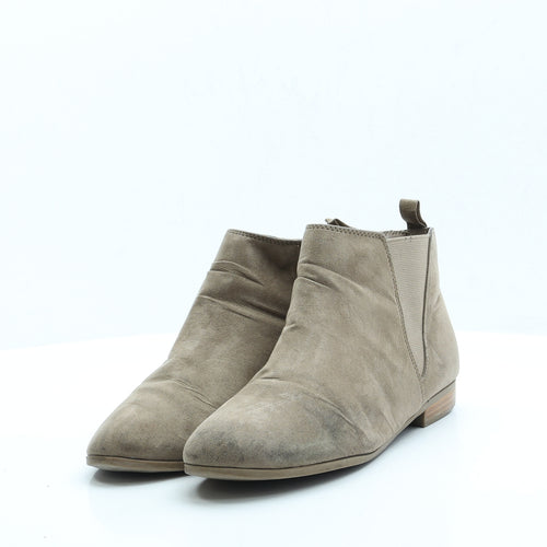 George Womens Brown Faux Fur Chelsea Boot UK 7