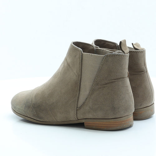 George Womens Brown Faux Fur Chelsea Boot UK 7