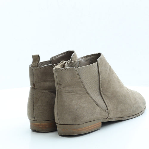 George Womens Brown Faux Fur Chelsea Boot UK 7