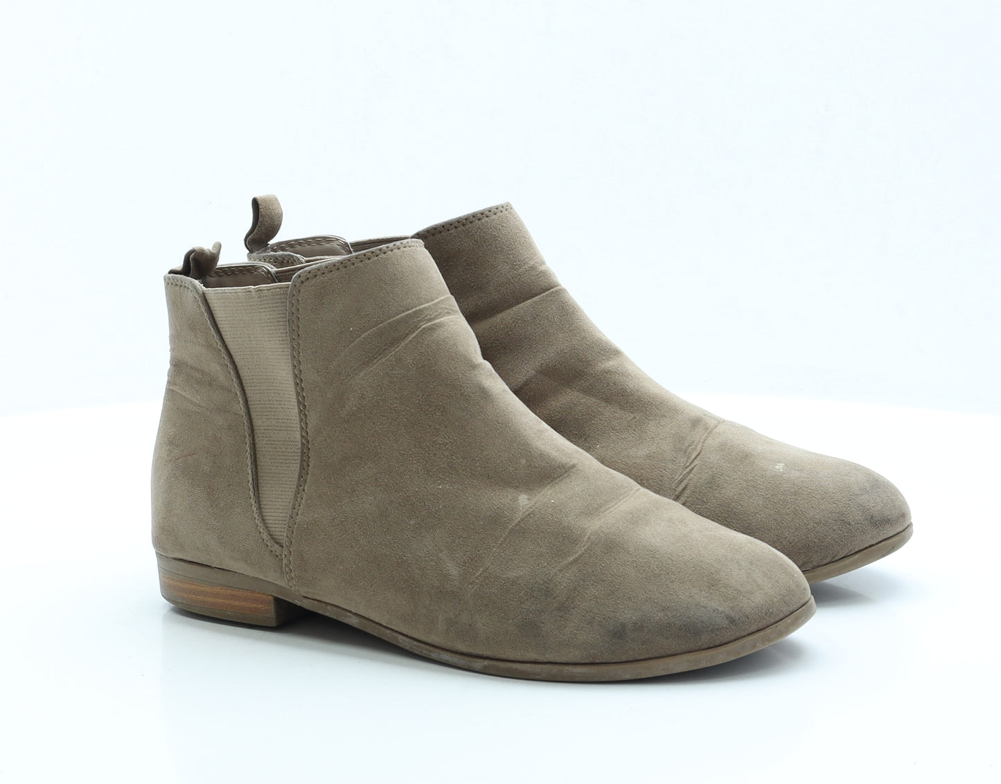 George Womens Brown Faux Fur Chelsea Boot UK 7