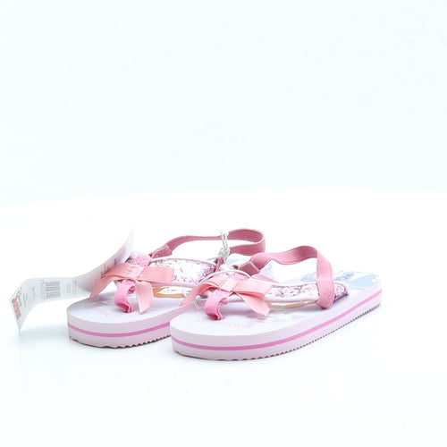 George Girls Pink Rubber Thong Flat UK 5 EUR 22 - Sofia the First