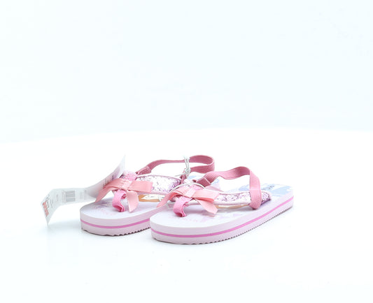 George Girls Pink Rubber Thong Flat UK 5 EUR 22 - Sofia the First