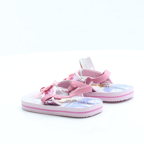 George Girls Pink Rubber Thong Flat UK 5 EUR 22 - Sofia the First