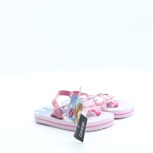 George Girls Pink Rubber Thong Flat UK 5 EUR 22 - Sofia the First