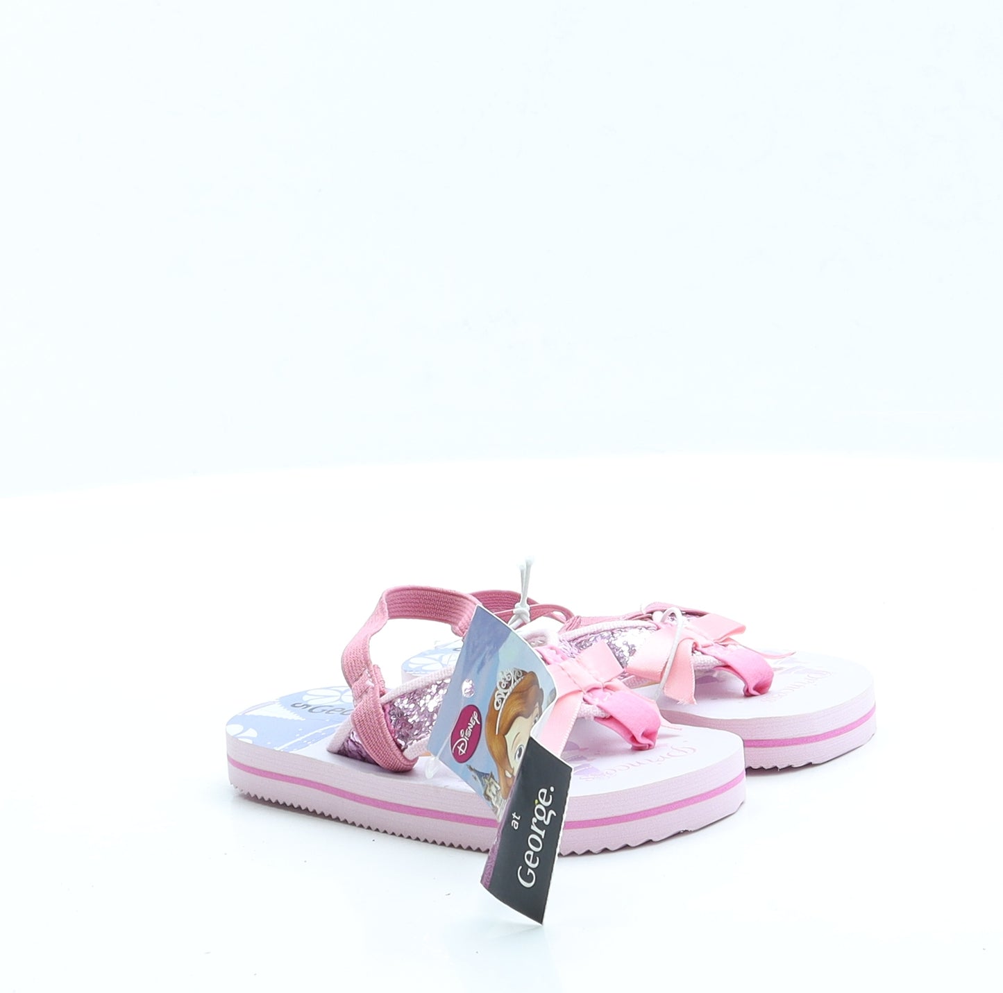 George Girls Pink Rubber Thong Flat UK 5 EUR 22 - Sofia the First
