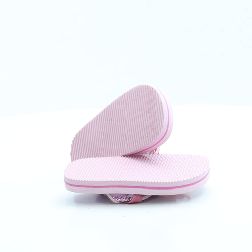George Girls Pink Rubber Thong Flat UK 5 EUR 22 - Sofia the First