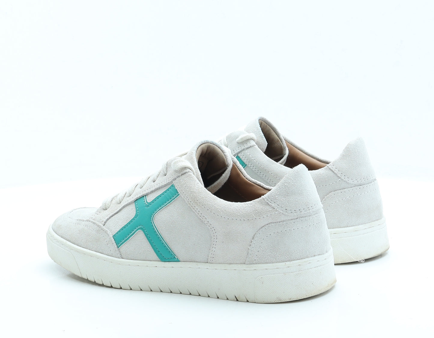 Marks and Spencer Womens Grey Leather Trainer UK 6