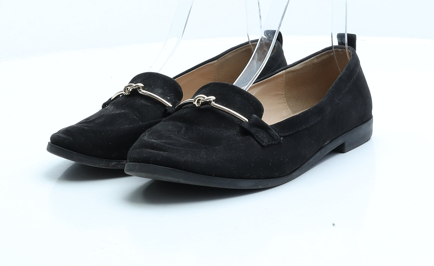 Dorothy Perkins Womens Black Faux Suede Flat UK 3 EUR 36 - Wide fit