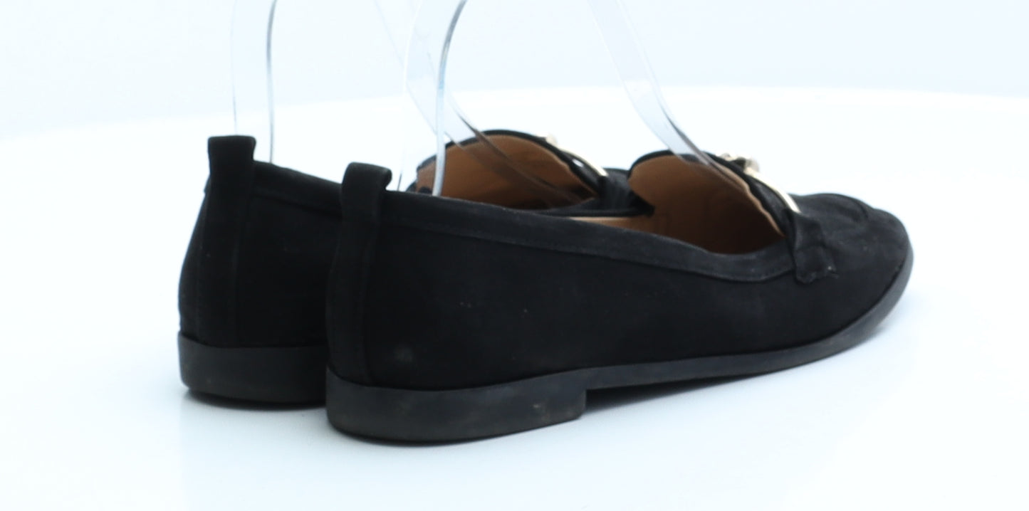 Dorothy Perkins Womens Black Faux Suede Flat UK 3 EUR 36 - Wide fit