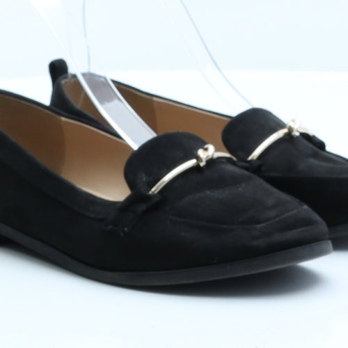 Dorothy Perkins Womens Black Faux Suede Flat UK 3 EUR 36 - Wide fit