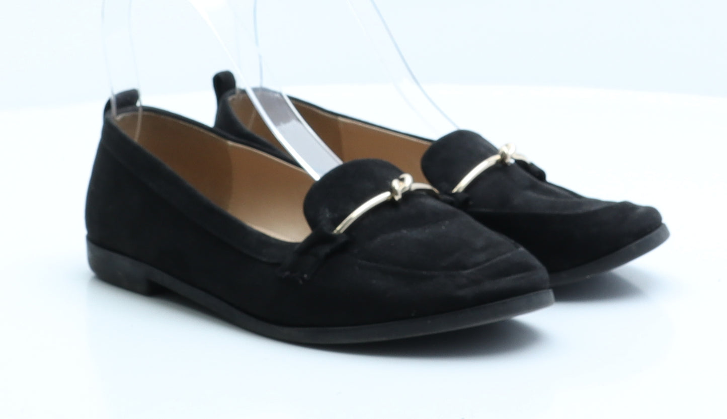 Dorothy Perkins Womens Black Faux Suede Flat UK 3 EUR 36 - Wide fit