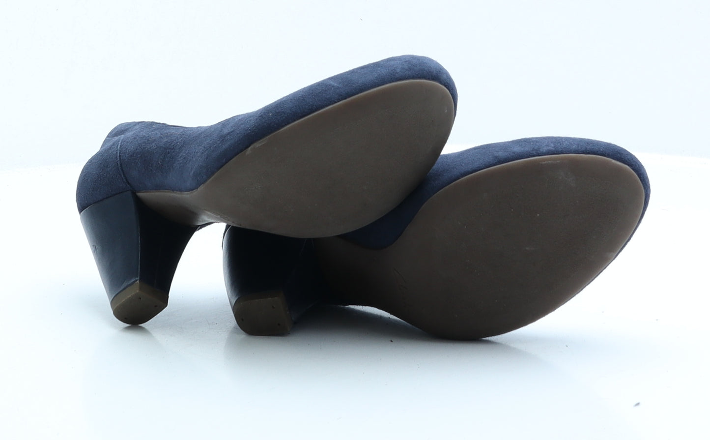 Clarks Womens Blue Faux Suede Court Heel UK 5 EUR 38