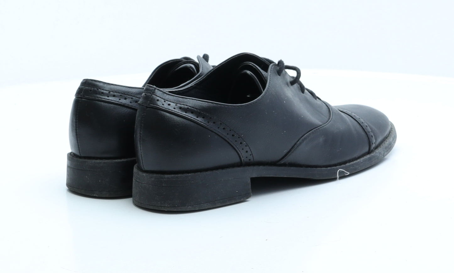 Miso Womens Black Faux Leather Oxford Flat UK 6 39