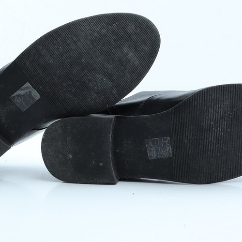 Miso Womens Black Faux Leather Oxford Flat UK 6 39