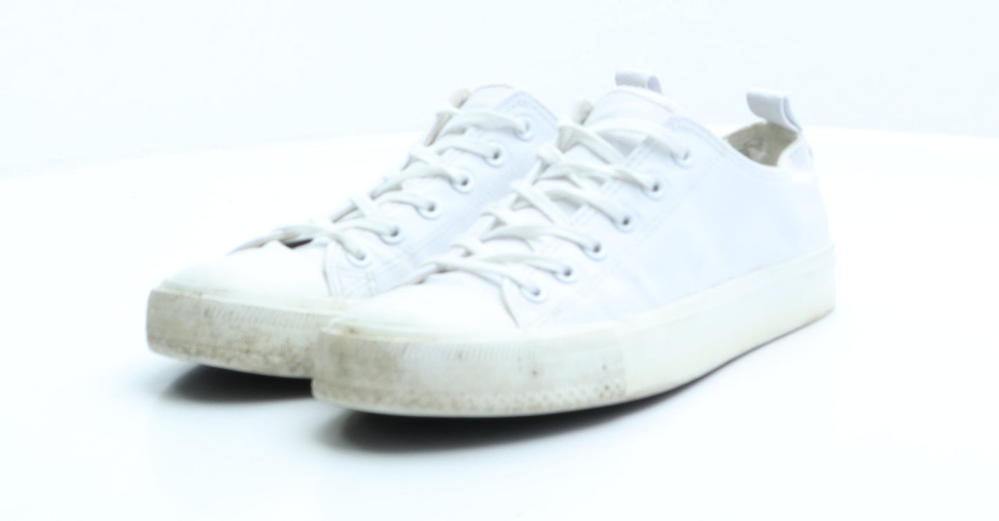 Primark Womens White Faux Leather Trainer UK 6 EUR 39