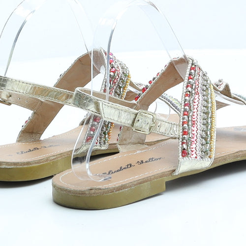 Elizabeth Shelton Womens Multicoloured Polyester Slip On Sandal UK 6 EUR 39