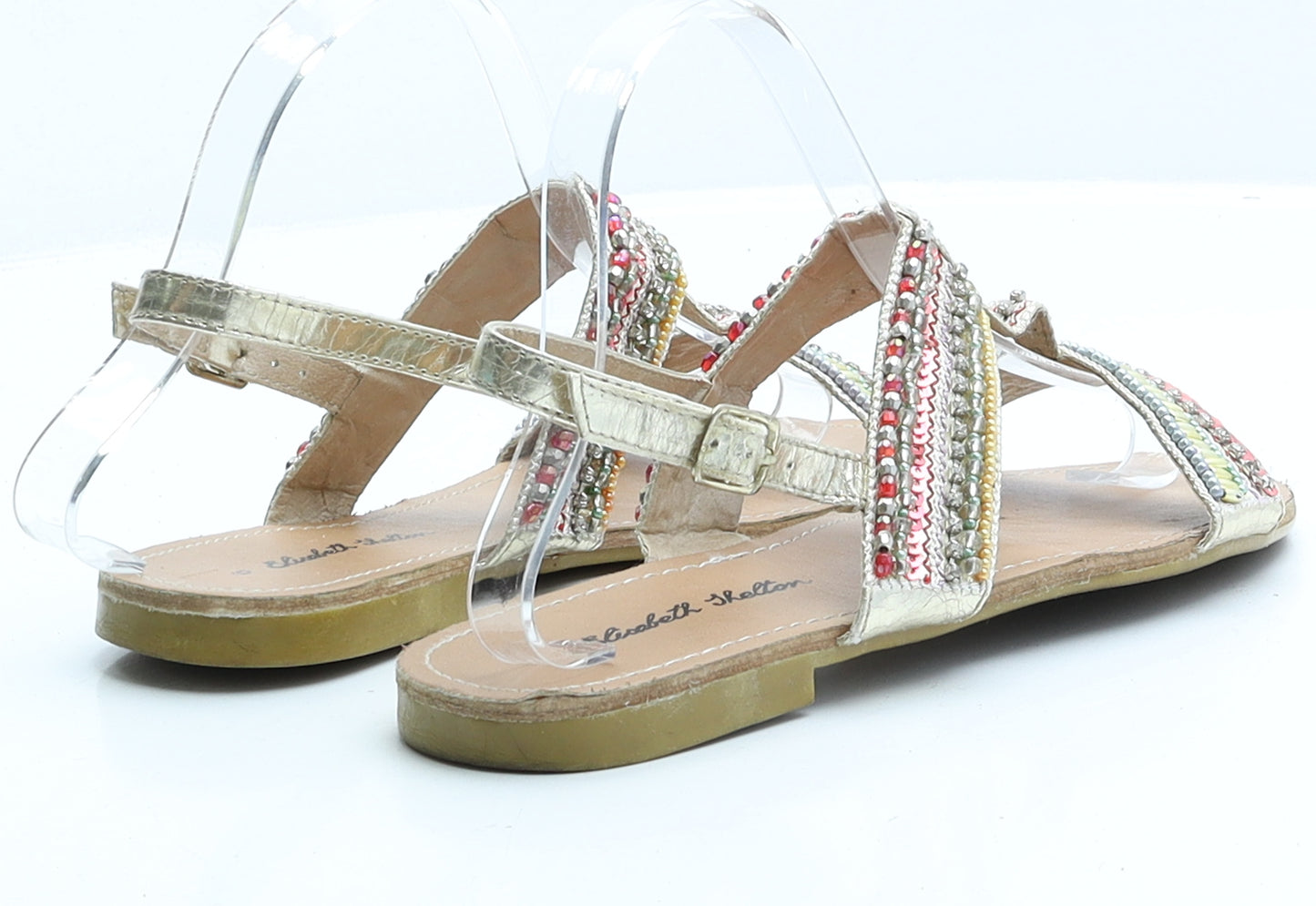 Elizabeth Shelton Womens Multicoloured Polyester Slip On Sandal UK 6 EUR 39