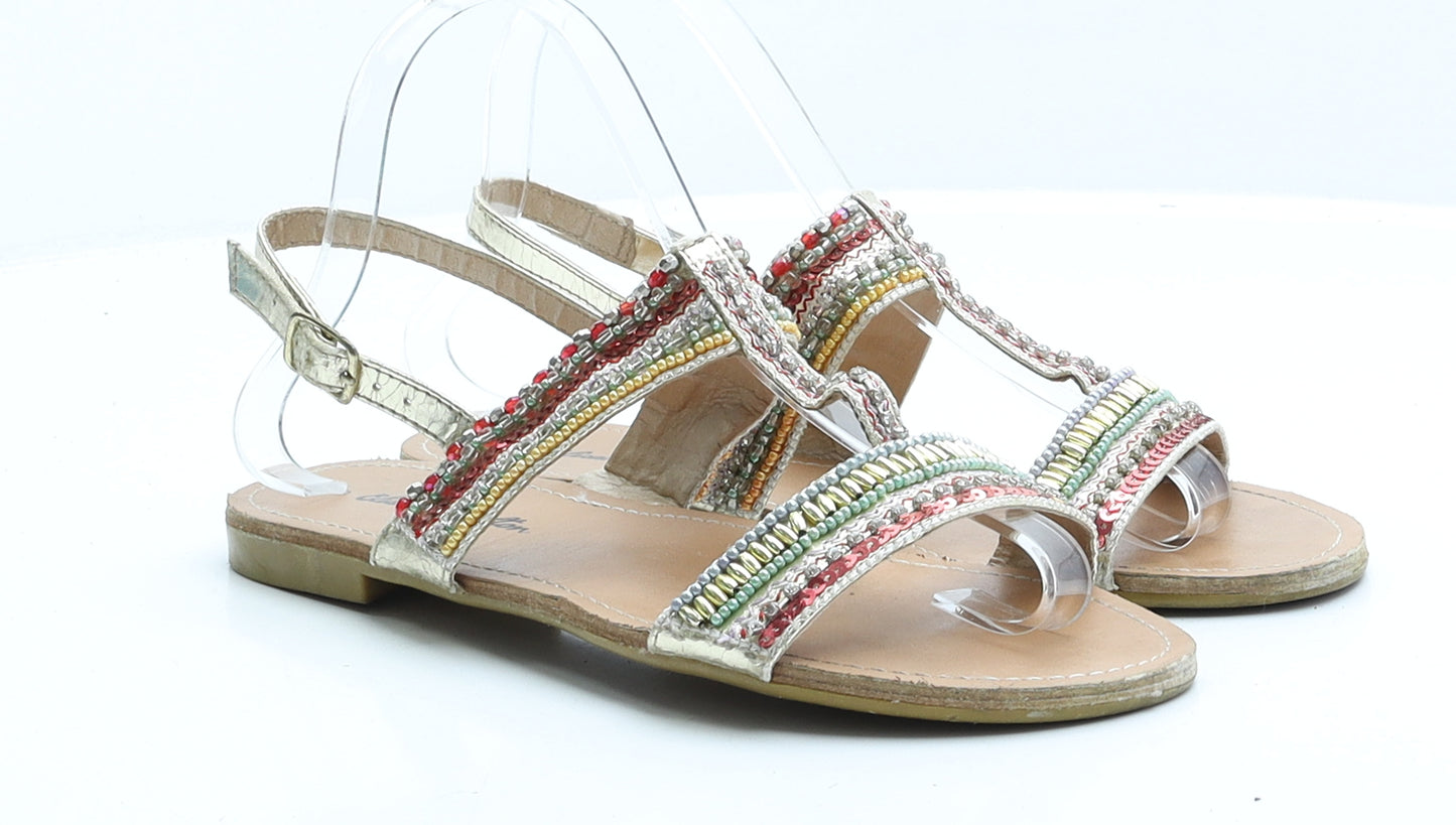 Elizabeth Shelton Womens Multicoloured Polyester Slip On Sandal UK 6 EUR 39