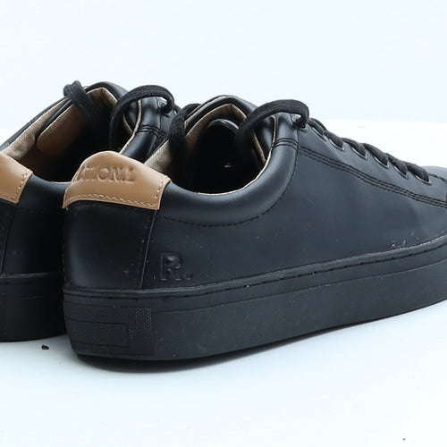 Ration.L Womens Black Faux Leather Trainer UK 5 EUR 38