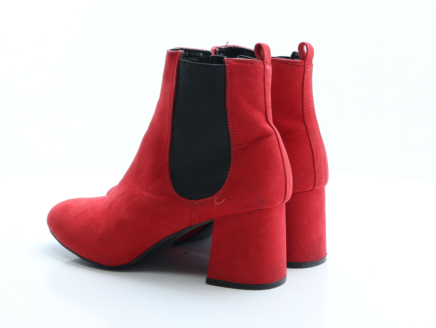 Primark Womens Red Polyester Slip On Boot UK 8 EUR 42