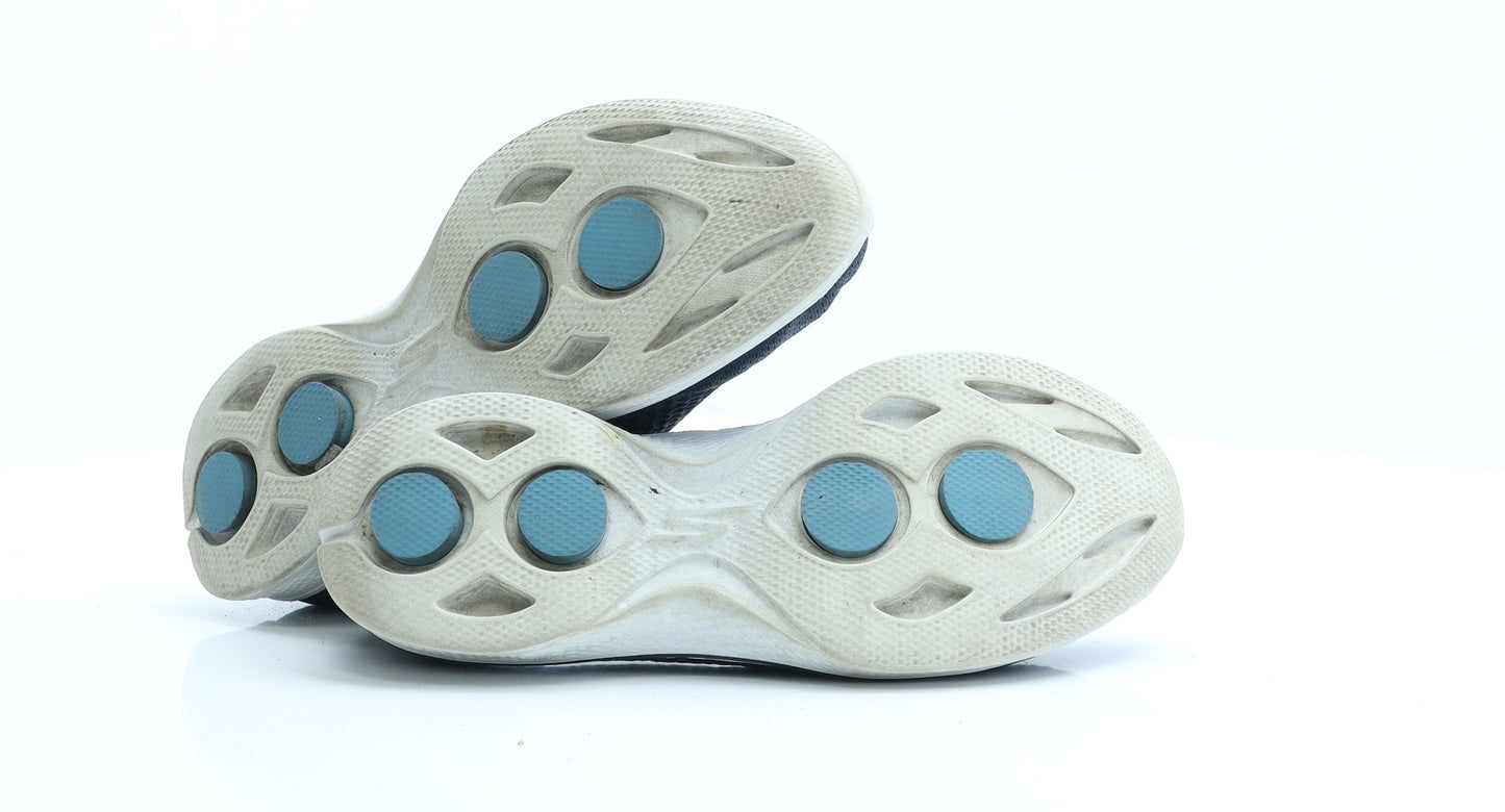 Skechers Womens Blue Geometric Polyester Flat UK 4