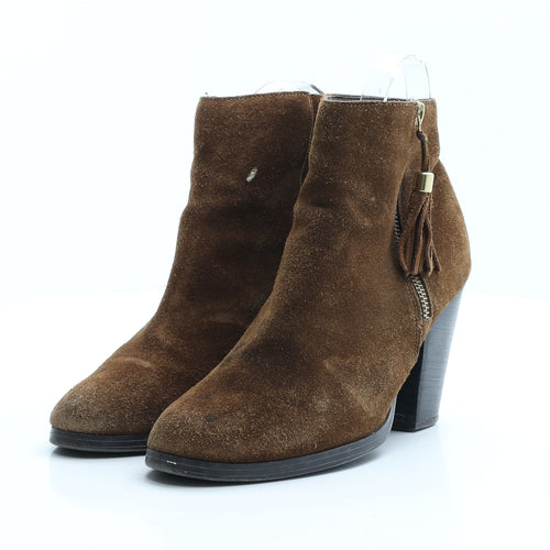 New Look Womens Brown Polyester Bootie Boot UK 6 EUR 39