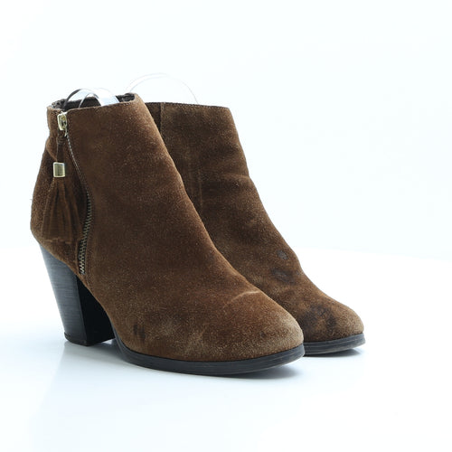 New Look Womens Brown Polyester Bootie Boot UK 6 EUR 39