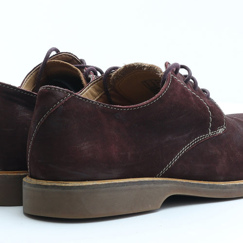 Clarks Mens Red Faux Suede Oxford Casual UK 9 EUR 43