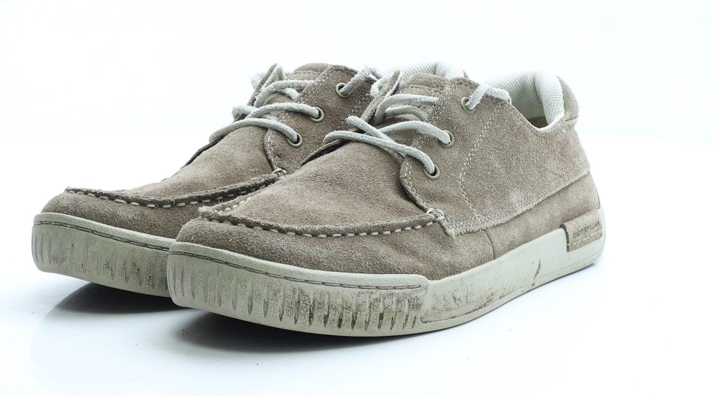 CAT Mens Brown Faux Suede Boat Shoe Casual UK 11 EUR 44
