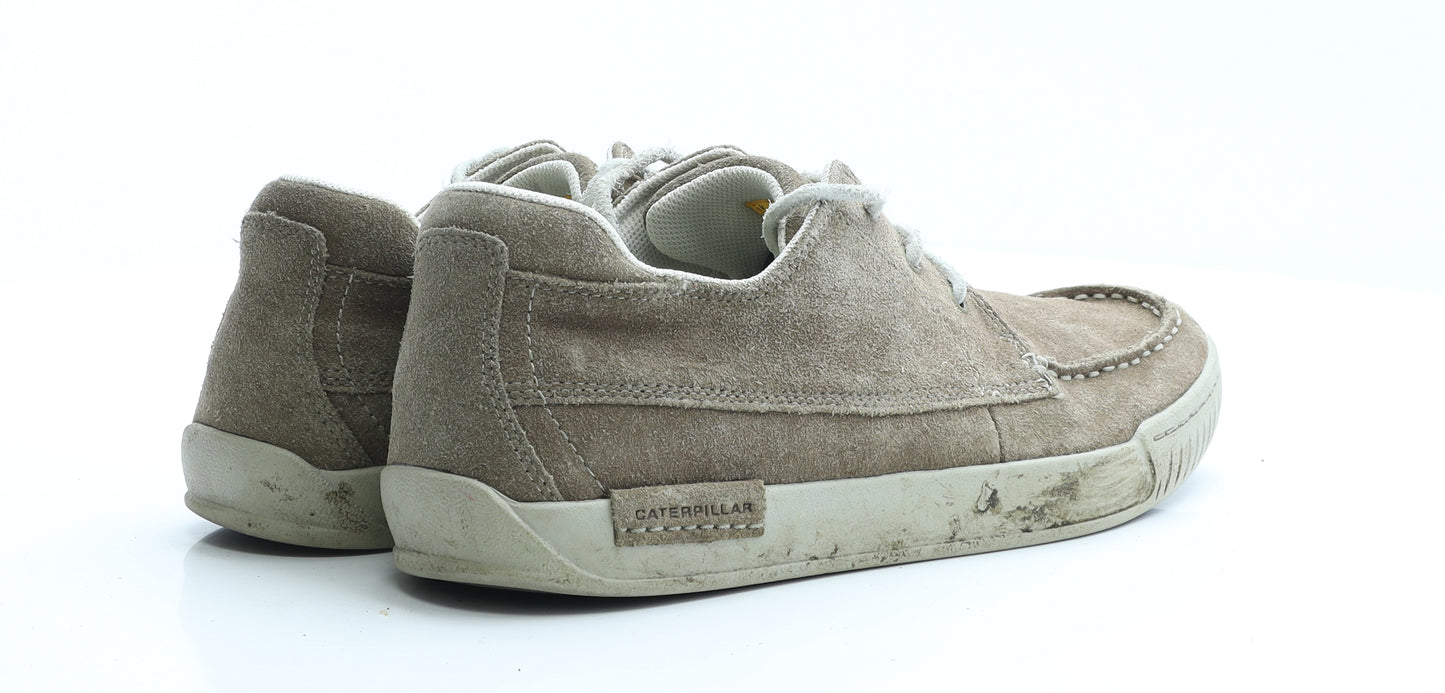 CAT Mens Brown Faux Suede Boat Shoe Casual UK 11 EUR 44
