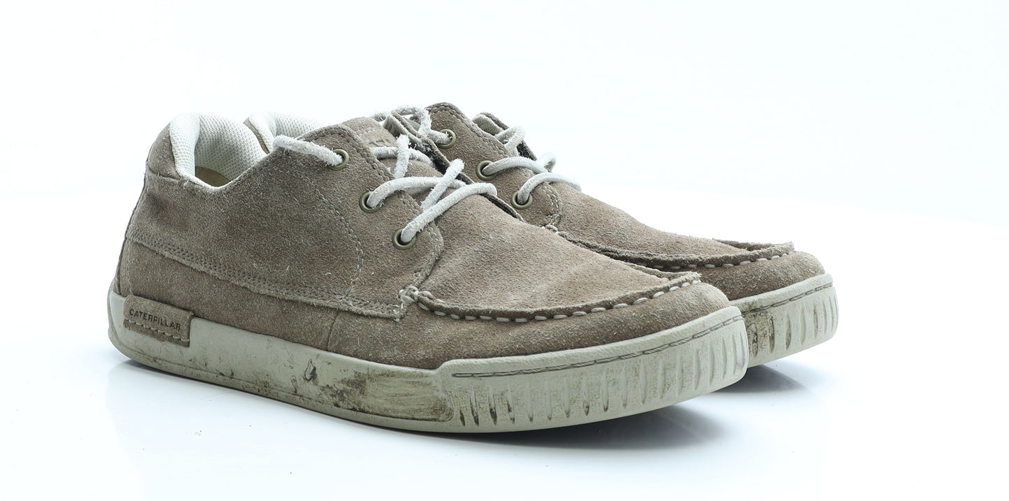 CAT Mens Brown Faux Suede Boat Shoe Casual UK 11 EUR 44
