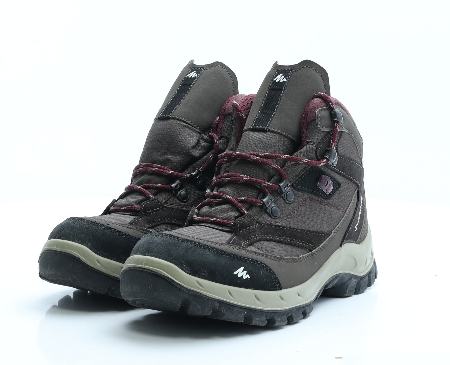 Quechua Womens Brown Geometric Polyester Snow Boot Boot UK 5.5 EUR 39