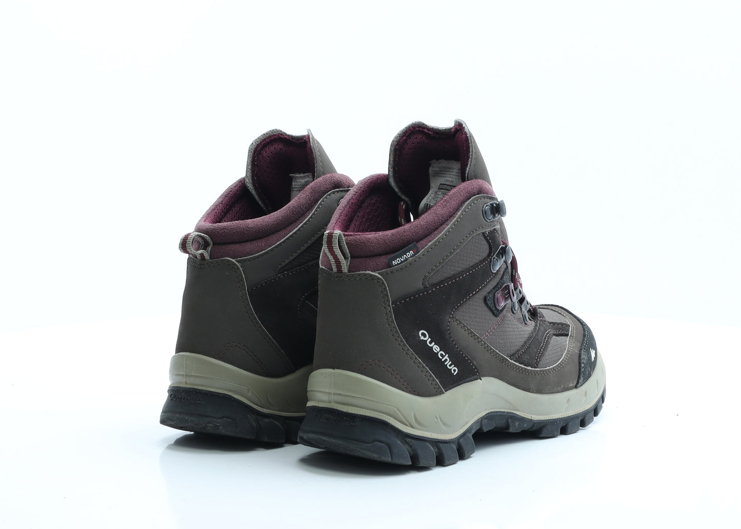 Quechua Womens Brown Geometric Polyester Snow Boot Boot UK 5.5 EUR 39