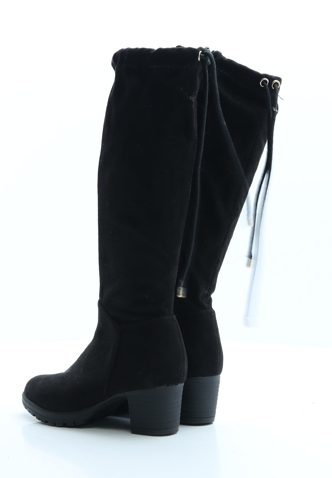 River Island Girls Black Polyester Slip On Boot UK 10