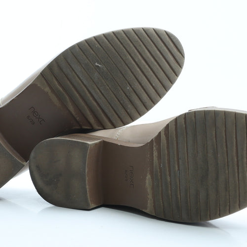 NEXT Womens Beige Vinyl Loafer Flat UK 6 EUR 39