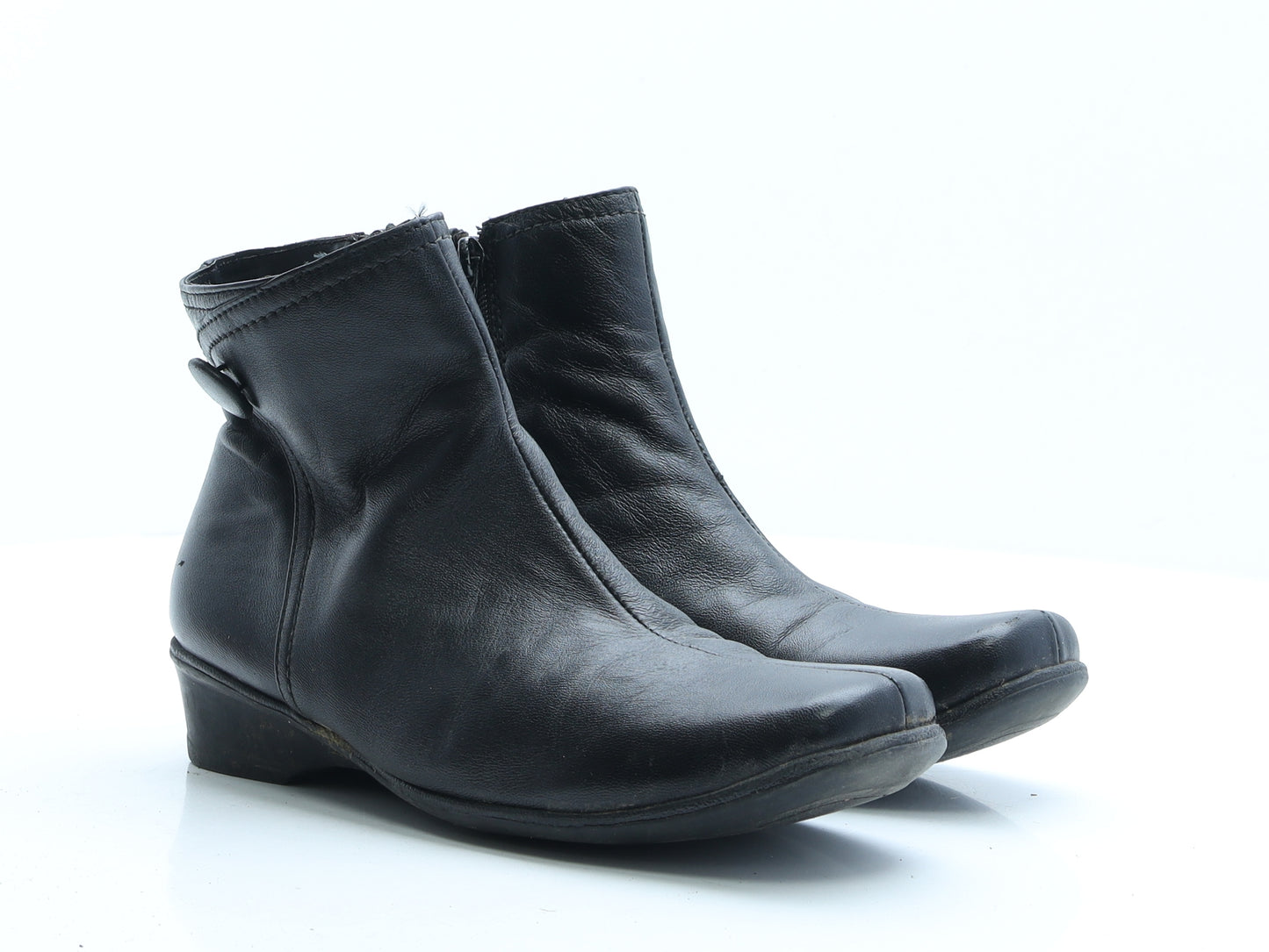 Lotus Womens Black Faux Leather Bootie Boot UK 5 EUR 38
