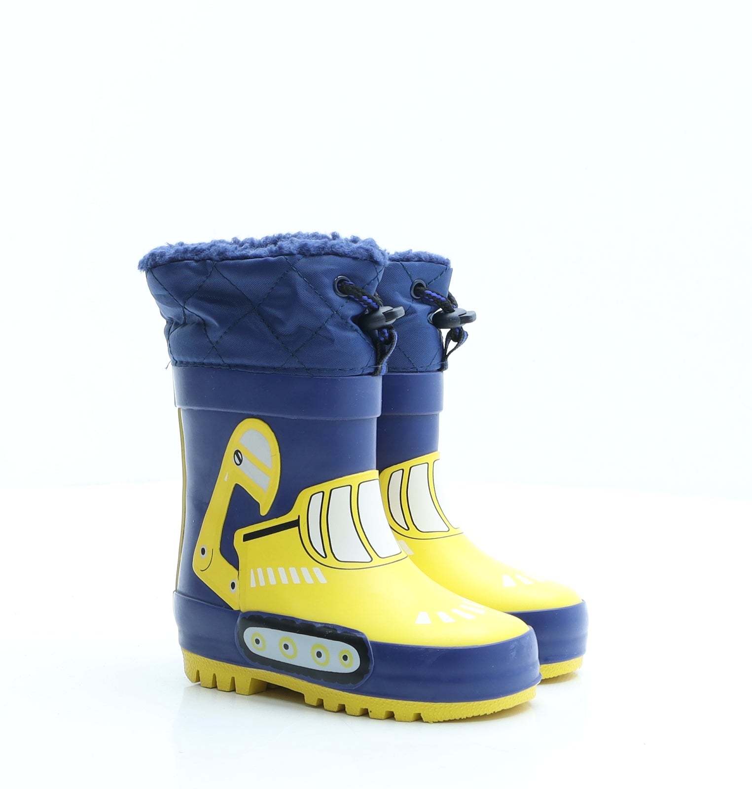 NEXT Boys Blue Colourblock Rubber Wellies Boot UK EUR 20